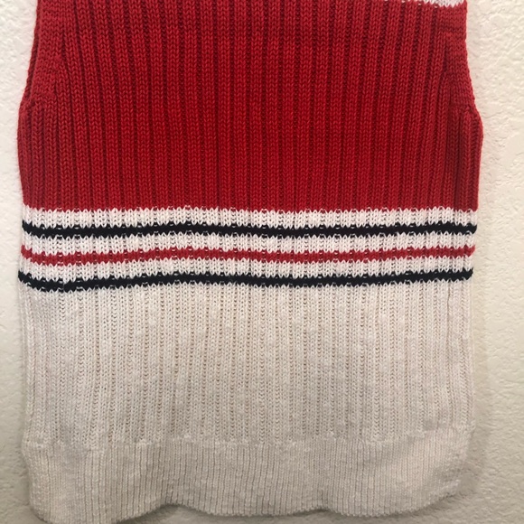 ABERCROMBIE & FITCH Womens Medium Mock Neck Sleeveless Sweater Vest Stripe NWT - Picture 13 of 16